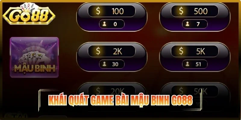 Khái quát game bài Mậu Binh Go88